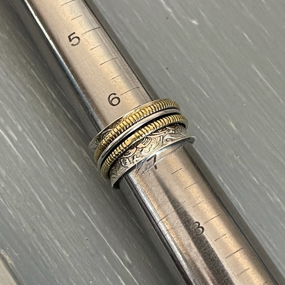 🌟⭐️🌟 Meditation Spinner Sterling Silver Ring - Picture 8 of 9
